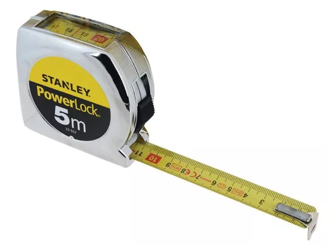 Stanley Tools - Ruban de lecteur supérieur PowerLock®, 5 m (largeur 19 mm)