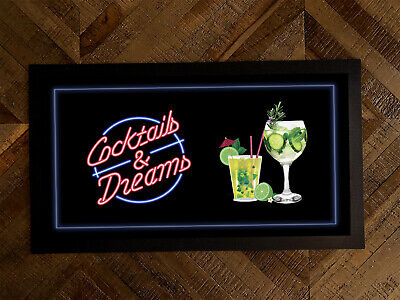 Bar runner mat - Cocktails & Dreams - Mojito Cocktail Bars mat Home Pub