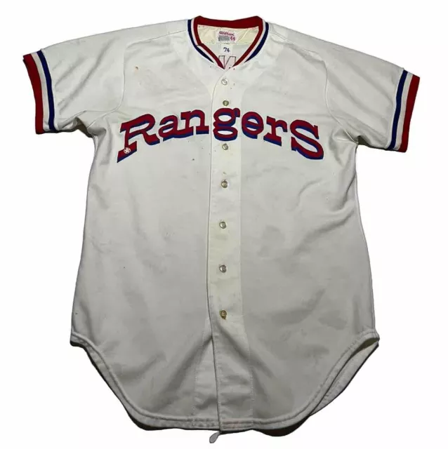 1974 Texas Rangers Jim Spencer game used worn jersey vintage MLB AK8