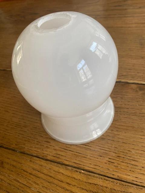 Abat-jour globe en verre blanc - Remplacement G9 - Pour salon