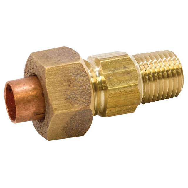 NIBCO 7334LF 1/4 Union,LL Cast Bronze,1/4" Tube,CxMNPT