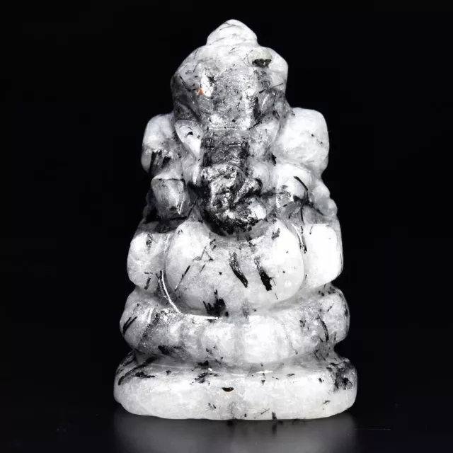★ Certificat ! Ganesh Elephant Quartz Blanc Du Bresil : 85,86 Carats ★ P268.432T