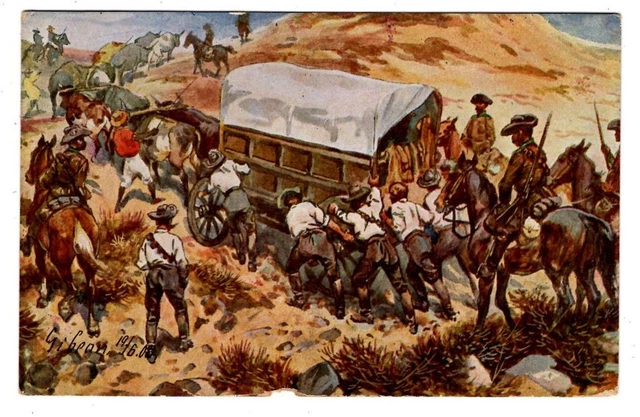DSWA 1906 AK GIBEON mit Schutztruppen im Treck (L8281