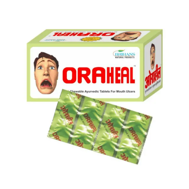 Brihans Oral Care Oraheal Comprimés contre l'ulcère buccal (Ayurvédique)...