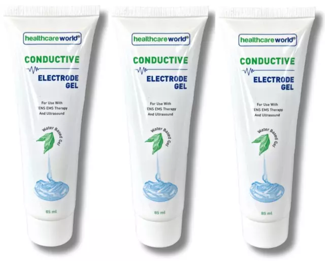 TENS GEL CONDUCTIVE GEL FOR USE WITH TENS ELECTRODES AND ULTRASOUNDS x 3 TUBES