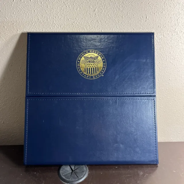 World Reserve Monetary Exchange Navy Blue Presidential Coin Dollar Album Book