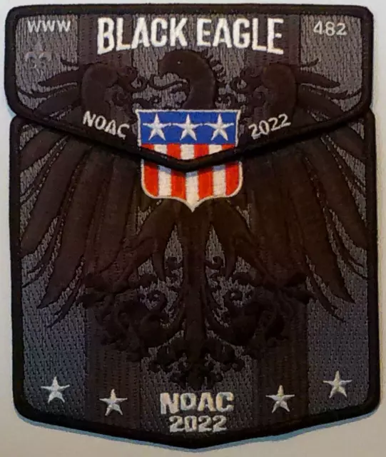 Oa Black Eagle Lodge 482 Bsa Transatlantic Council 2022 Noac 2-Patch Mint Rare!
