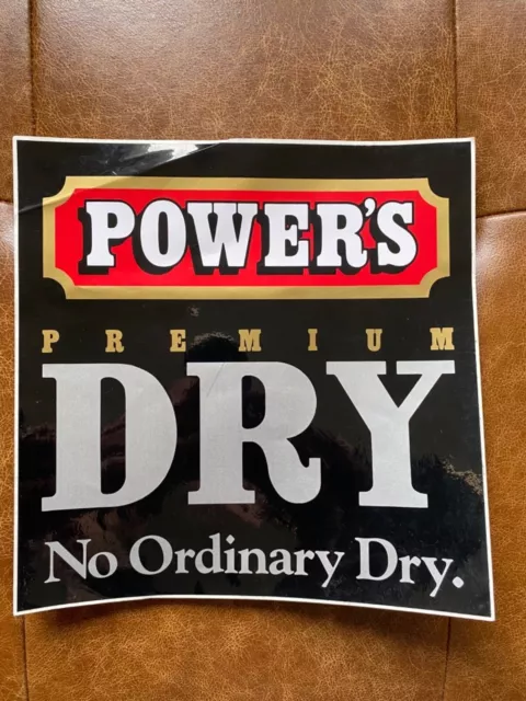 Vintage Powers Premium Dry Beer Decal Sticker Collectable Man Cave 