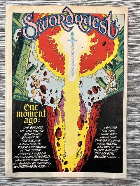 Swordquest #2 Vol. 1 Atari 2600 DC Mini Comic Book Fireworld 1982 Missing Cover!