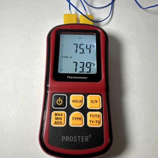 Digital Thermocouple Temperature Thermometer with Two K-Type (B2)