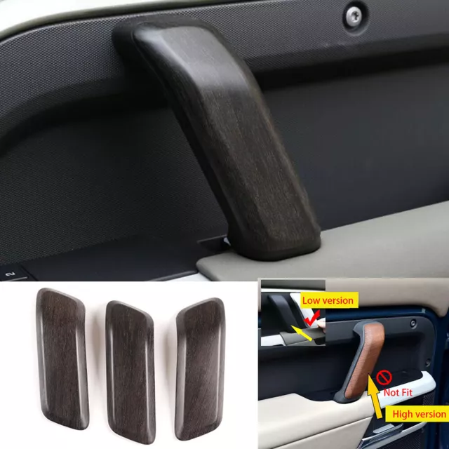 Oak Grain ABS Interior Door Handle Panel Cover For Land Rover Defender 110 2020+