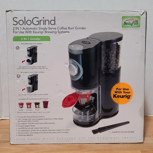 NEW! SOLOFILL SOLOGRIND 2in1 Automatic Single Serve Coffee Burr