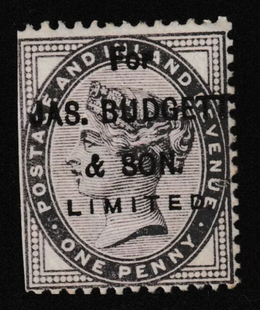 SG 172  1d Lilac Mint "For/Jas Budgett/& Son/Limited" Overprint