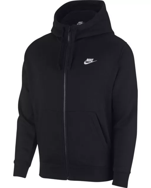 FELPA NIKE UOMO CON CAPPUCCIO bv2645 010 full zip SPORTSWEAR hoodie NERO BLACK