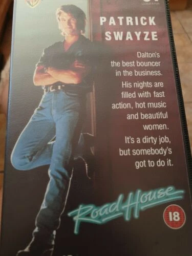 Maglietta Road House - Patrick Swayze - Cotone 100% - Fan Del Film