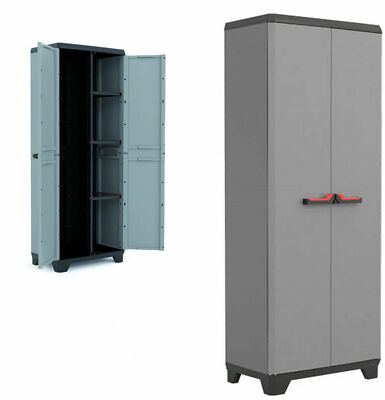 con 2 Ante BATTENTI. A Ripiani Ideapiu Idea LIBRERIE .in Resina Armadio PORTASCOPE da Esterno 79X43X H 164 in Resina 