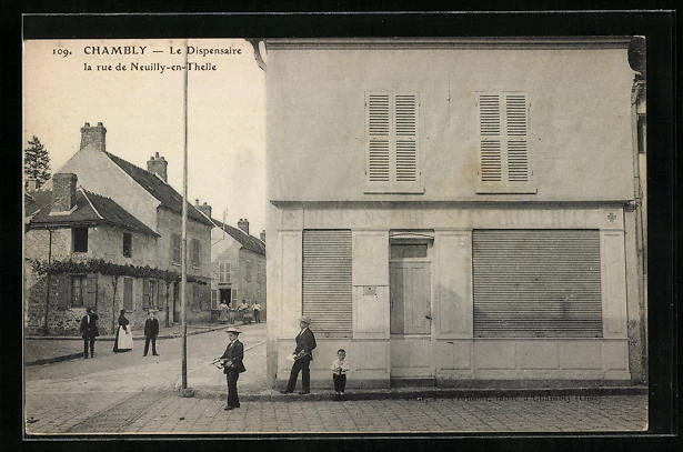 CPA Chambly, Le Dispensaire la rue de Neuilly-en-Thelle