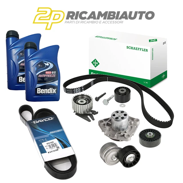 Set Distrib. INA + Pompe à Eau + Courroie de plein Air + Tendeur Pour Alfa 156
