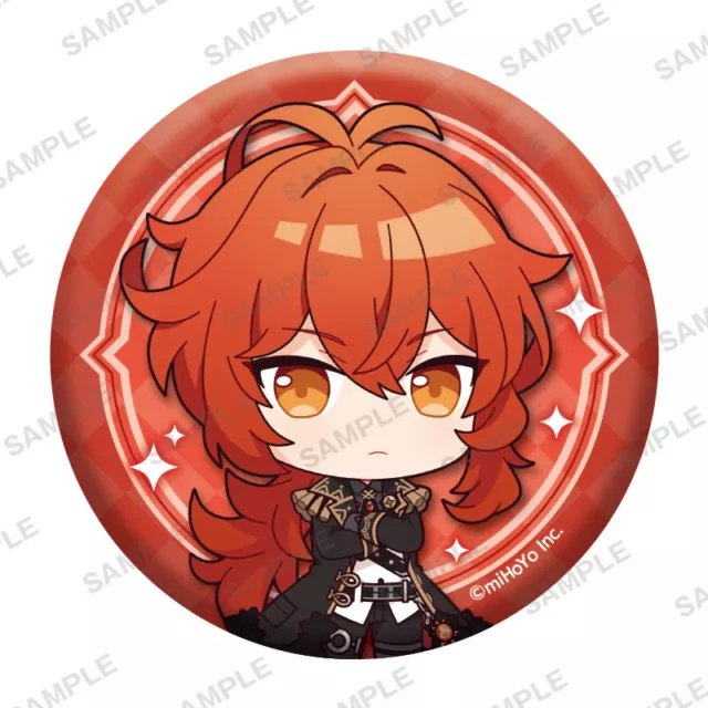 Genshin Impact Capsule Badge Volume 01 Button: Diluc