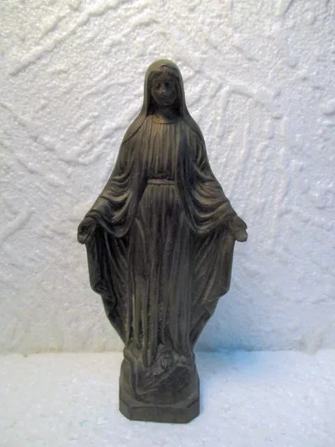 Ancienne statuette en régule : " Vierge Marie "