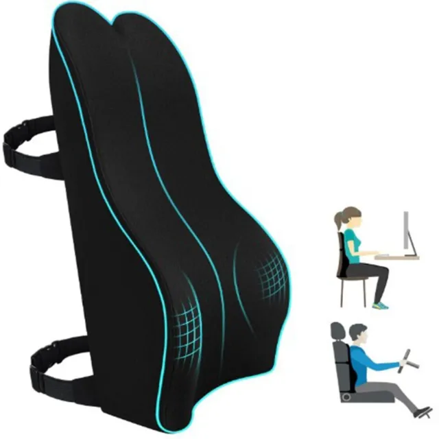 Lumbar Support Pillow Memory Foam Back Pain Relief For Office Chair