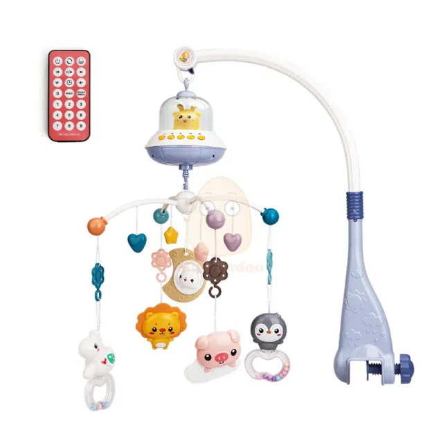 Baby Musical Bed Bell Nursery Kid Crib Mobile Cot Music Box Rattle Toy LED Light