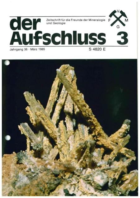 Der Aufschluss Heft 03 März 1985 Quecksilber Jod Fossil Pfalz Berlin Halogen