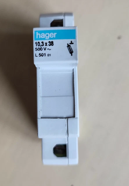 Hager Porte fusible, fusible cylindrique 10x38 mm L501-01