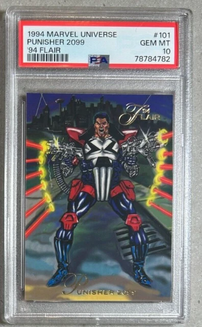 1994 Flair Marvel Universe Punisher 2099 PSA 10 Newly Graded Scratch Free Case