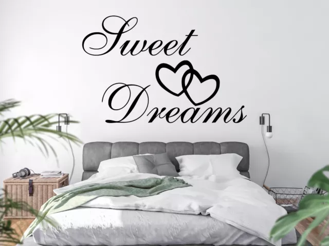 Sweet Dreams Wall Sticker Bedroom Quotes Love Removable Home Decals Vinyl DIY