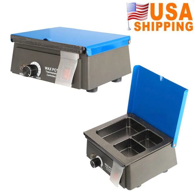 New Dental Wax Heater Pot Digital 3-Well Analog Melter Dipping Pot Melting US