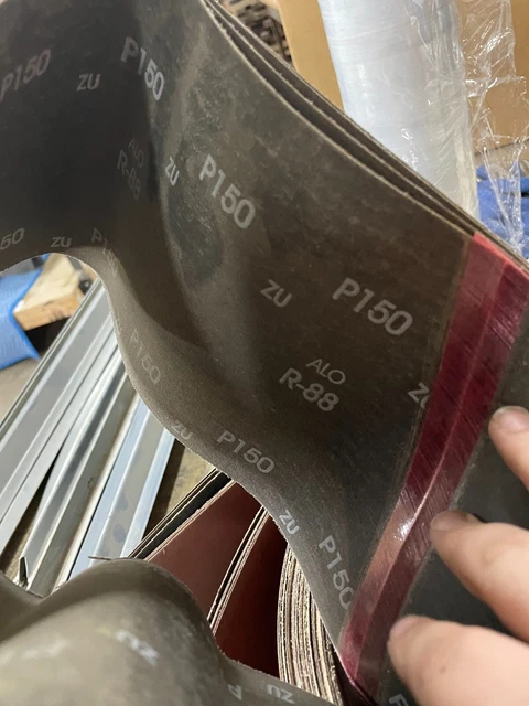 P150 6" sanding belts / lot of 4 / 6 x 224 ALO ZU