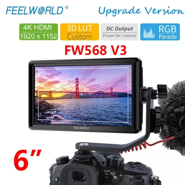 FEELWORLD FW568 V3 5.5 Inch Camera DSLR Field Video Monitor 4K HDMI Full HD LCD