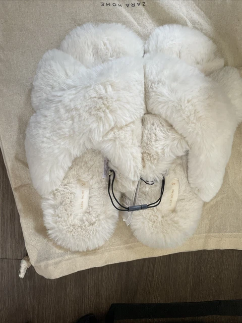 ZARA HOME FAUX Fur Mule Slippers 25.00 PicClick UK