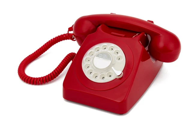 746 Rotary Telephone - Red