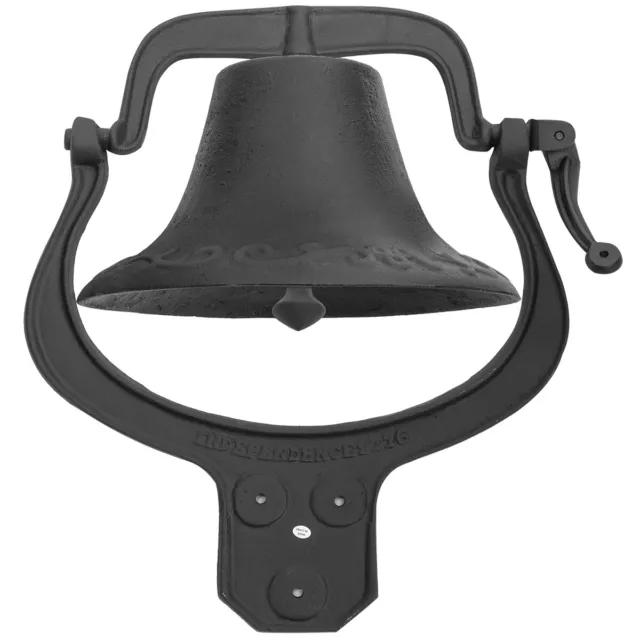 Large Cast Iron Dinner Bell Farmhouse Church School Farm Antique Vintage Style