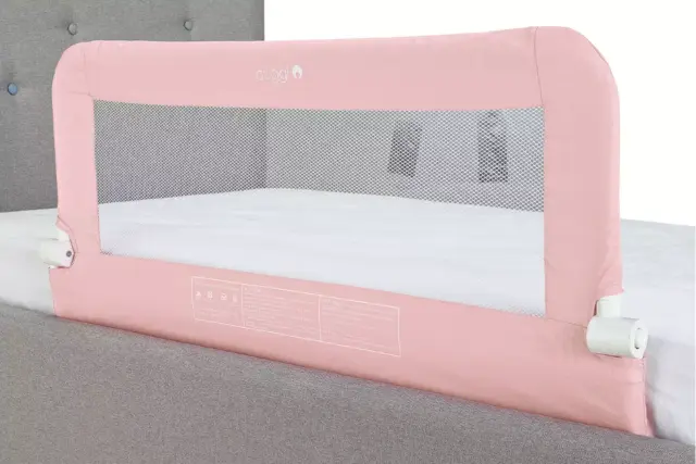 Cuggl Pink Safety Rail Guard Single Bed Toddler Child Lock Adjustable #1308