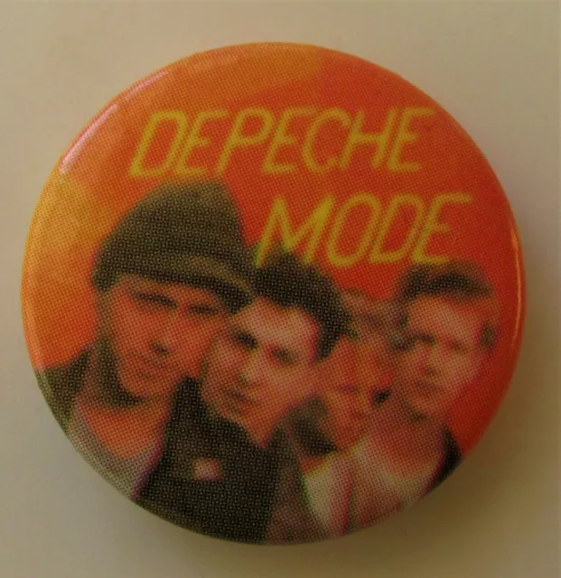 DEPECHE MODE OLD METAL BUTTON BADGE FROM THE 1980's POP RETRO SYNTH