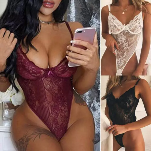 Women's Sexy Lingerie Bodysuit Underwear Babydoll Nightwear PJs Nighties Pajamas