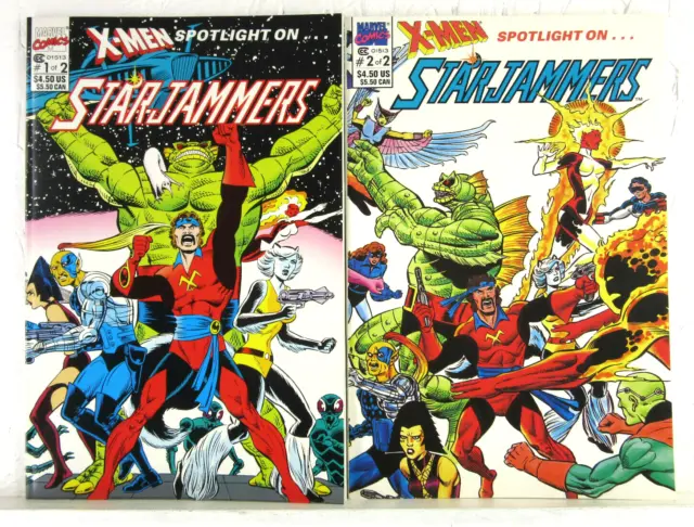 X-MEN SPOTLIGHT on STAR JAMMERS #1-2 * Marvel Comics Lot * 1990