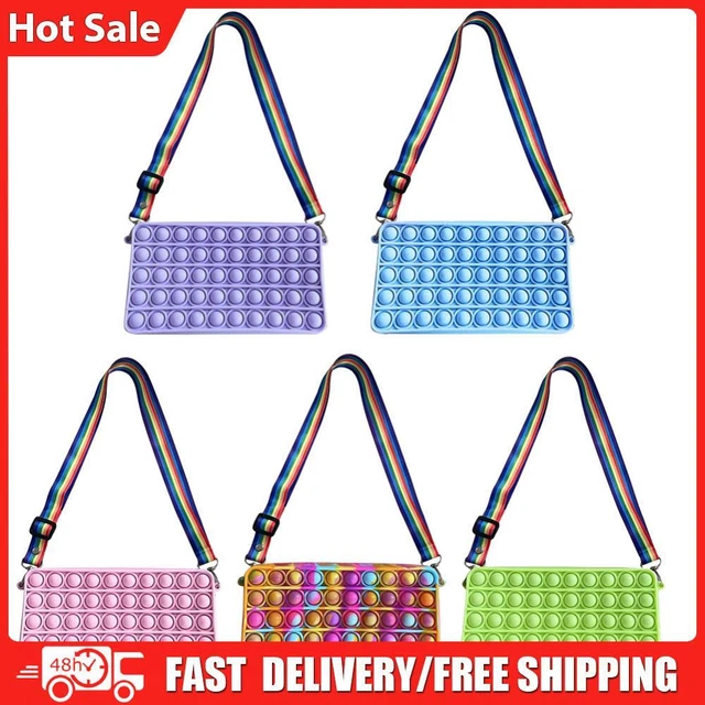 Fashion Solid Color Bubble Shoulder Crossbody Bag Small Purse Family Game