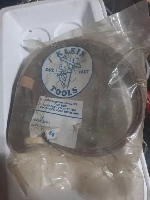 Vintage Bell System Klein Tools Climbing Lineman Safety Belt Strap
