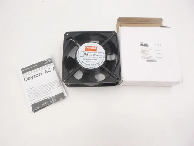 Dayton 4WT46 Standard Square Axial Fan Square 115V Ac 1 Phase 115 Cfm