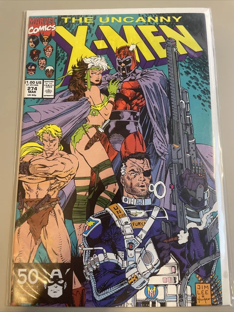 The Uncanny X-Men #274 Jim Lee! Savage Land! Marvel Comics 1991! Nr! Glossy!