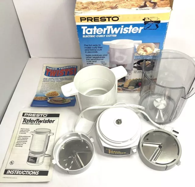 Presto Tater Twister Electric Curly Cutter Potato Spiral Slicer Fries 02930
