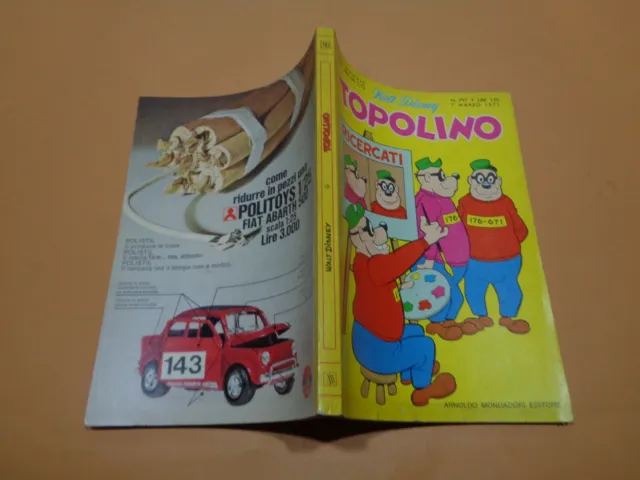 Topolino N° 797 Originale Mondadori Disney Q.edicola 1971 Bollini+Cedola
