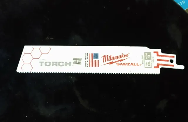 Milwaukee Torch Reciprocating Saw blade 18TPI for Metal 6" 6784