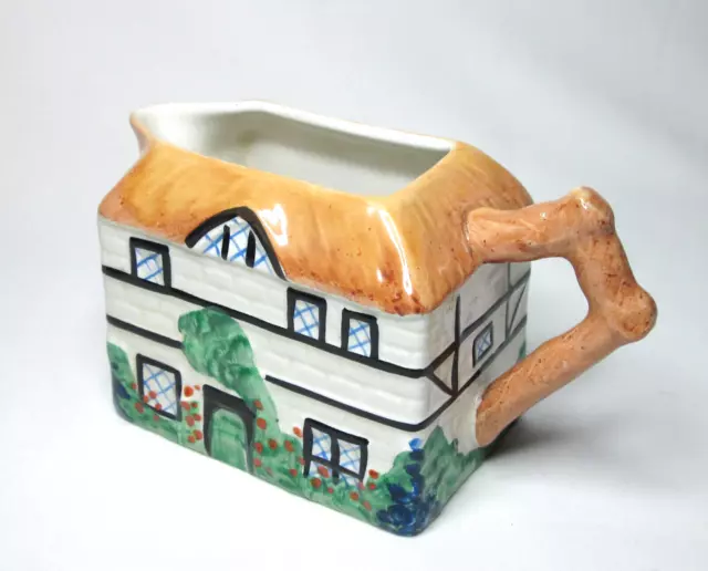 Empire Ware Stroh Cottage Milch/Sahnekrug 30er 'Tudor Serie' Vintage Keramik