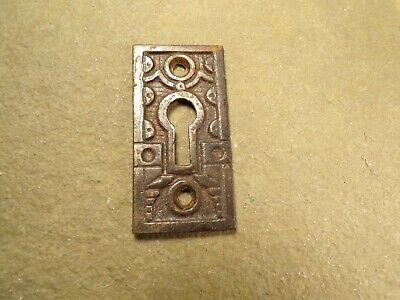 Antique / Vintage Cast Iron Eastlake / Victorian Keyhole Cover Escutcheon Plate