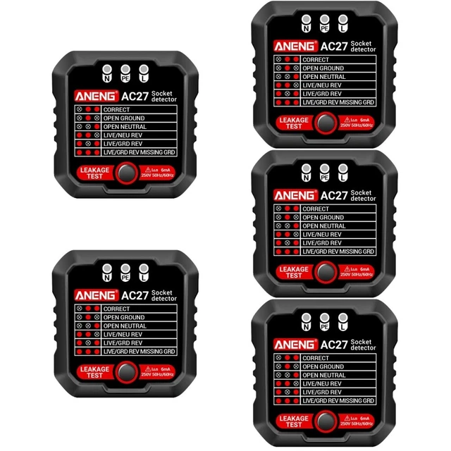 5pcs Circuit Tester Elektrizitätskontinuitätstester Elektrische Auslass Tester